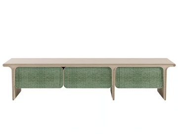 SELIMA - Sideboard with hinged doors in ash and hemp by Paolo Castelli - view 2